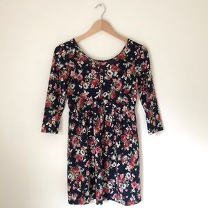 Forever 21 Floral 3/4 Sleeve Dress